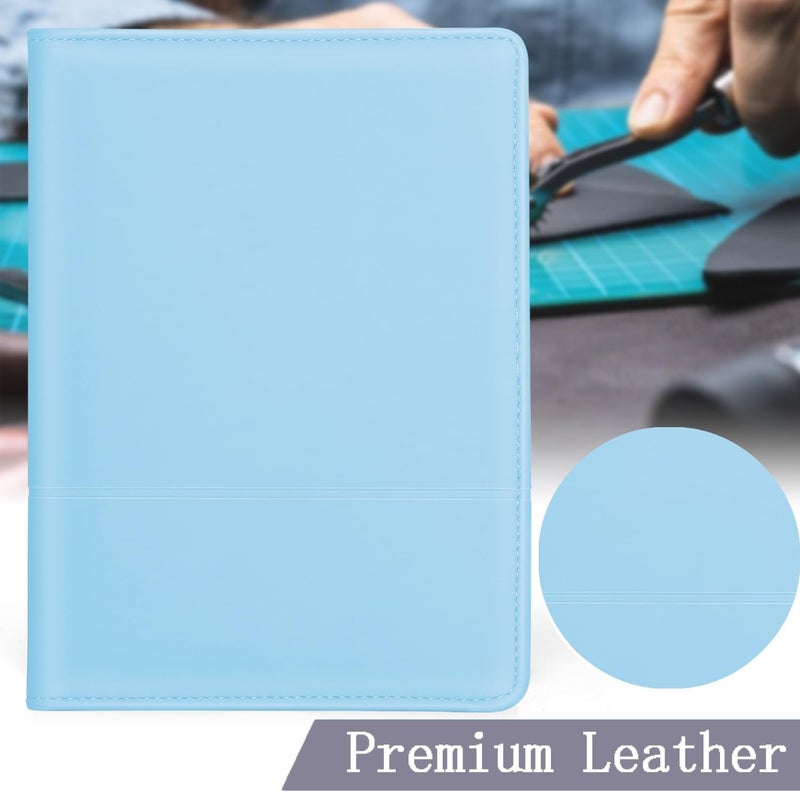 Konper Classic Padfolio/Junior Portfolio Folder Case, Business A5 Binder Organizer Notepad for Men Women, 5 x 8 Writing Pad Included, Sky Blue - Image 4